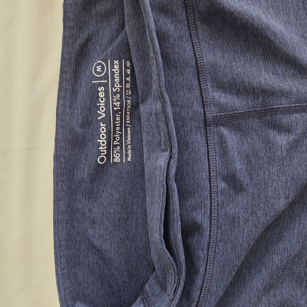 Outdoor Voices Heathered Navy High-Waist Leggings